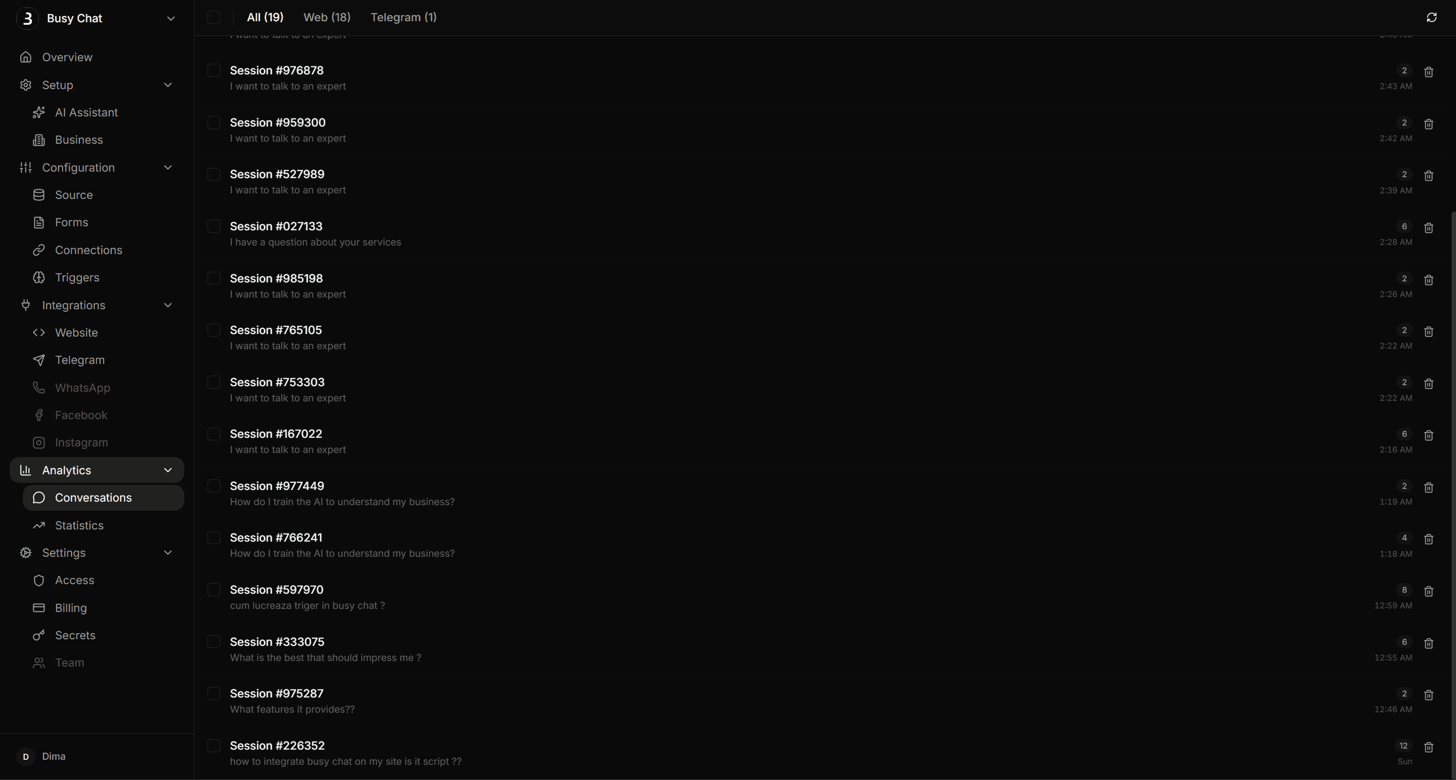 BusyChat Unified Inbox - Manage all customer conversations from one place
