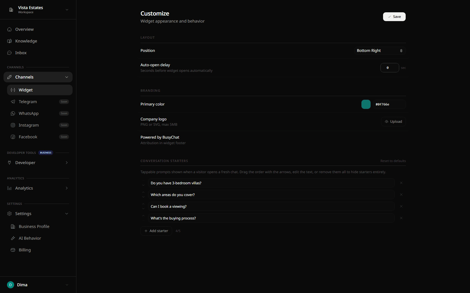 Your brand, your voice — set up in one screen